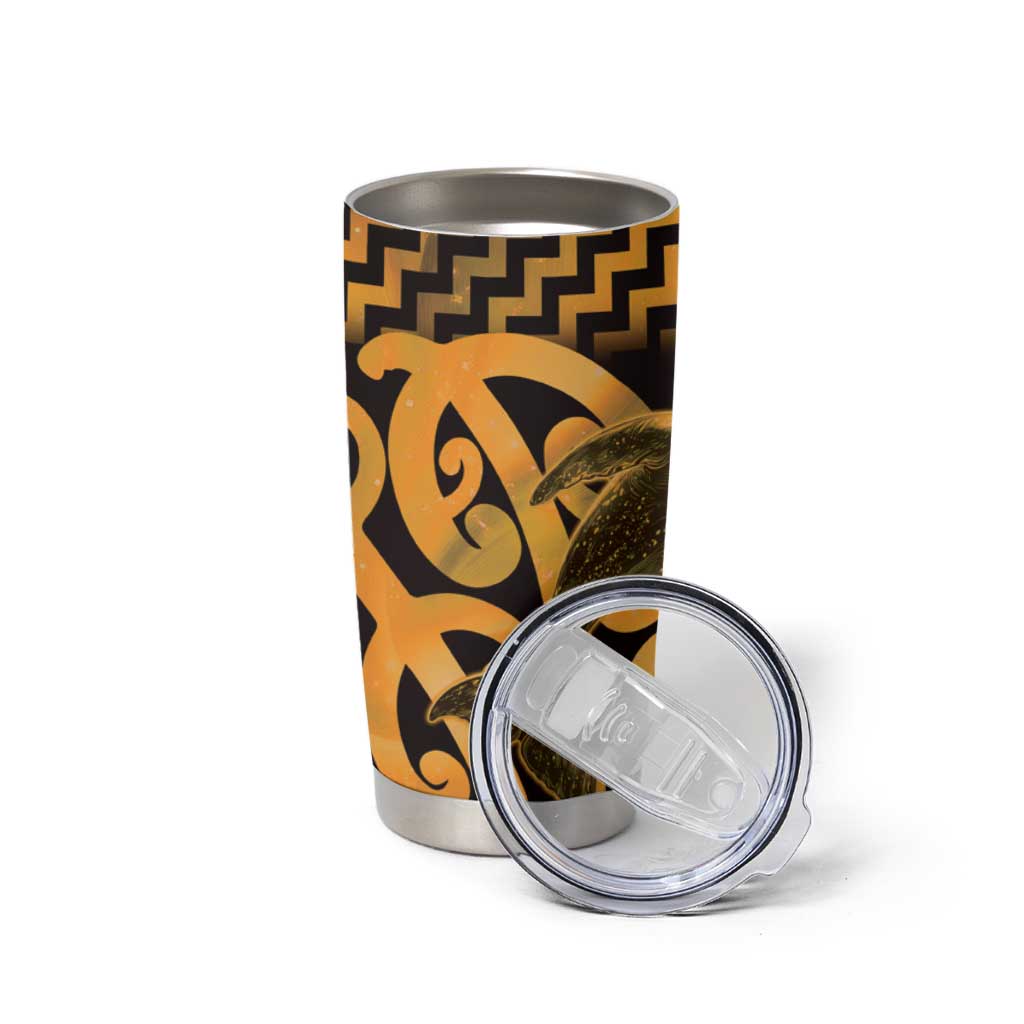 Humpback Whale Matariki New Zealand Tumbler Cup NZ Maori Paikea Poutama Luxury Gold LT14 - Polynesian Pride