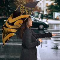 Humpback Whale Matariki New Zealand Umbrella NZ Maori Paikea Poutama Luxury Gold LT14 - Polynesian Pride