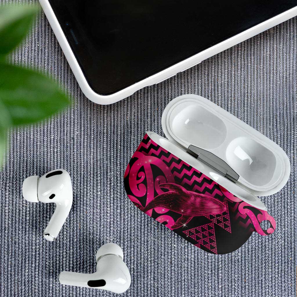 Humpback Whale Matariki New Zealand AirPods Case NZ Maori Paikea Poutama Luxury Pink LT14 - Polynesian Pride