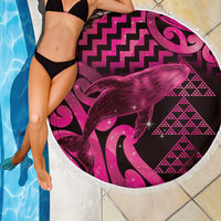 Humpback Whale Matariki New Zealand Beach Blanket NZ Maori Paikea Poutama Luxury Pink LT14 - Polynesian Pride