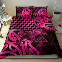 Humpback Whale Matariki New Zealand Bedding Set NZ Maori Paikea Poutama Luxury Pink