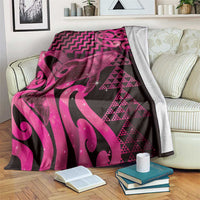 Humpback Whale Matariki New Zealand Blanket NZ Maori Paikea Poutama Luxury Pink LT14 Pink - Polynesian Pride