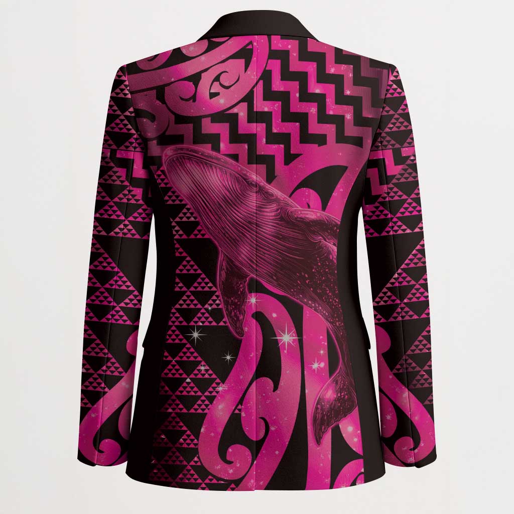 Humpback Whale Matariki New Zealand Blazer NZ Maori Paikea Poutama Luxury Pink LT14 - Polynesian Pride