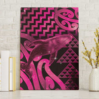 Humpback Whale Matariki New Zealand Canvas Wall Art NZ Maori Paikea Poutama Luxury Pink LT14 Without Frame Pink - Polynesian Pride