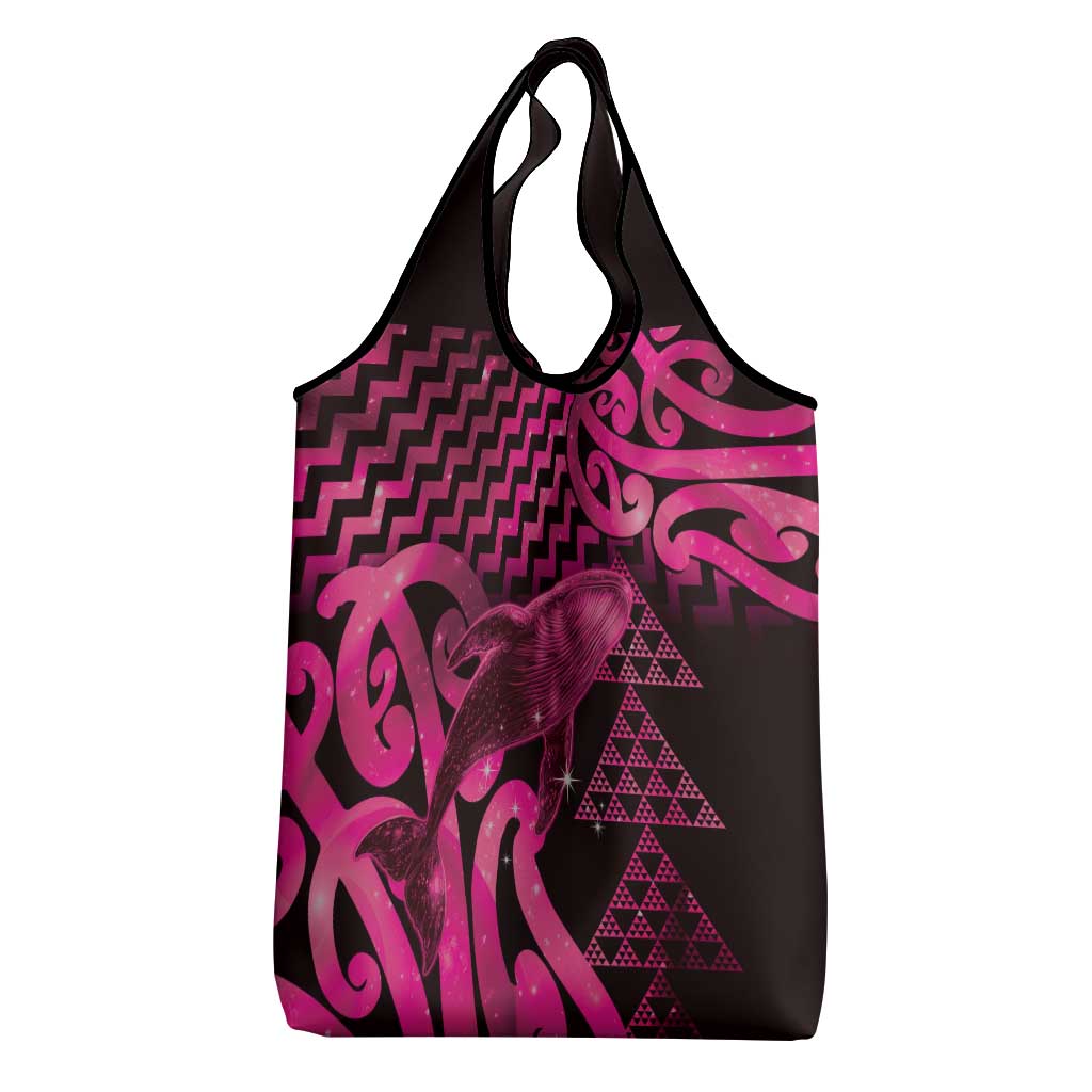 Humpback Whale Matariki New Zealand Grocery Bag NZ Maori Paikea Poutama Luxury Pink LT14 - Polynesian Pride