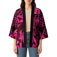 Humpback Whale Matariki New Zealand Kimono NZ Maori Paikea Poutama Luxury Pink LT14 - Polynesian Pride