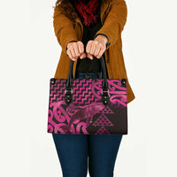 Humpback Whale Matariki New Zealand Leather Bag NZ Maori Paikea Poutama Luxury Pink