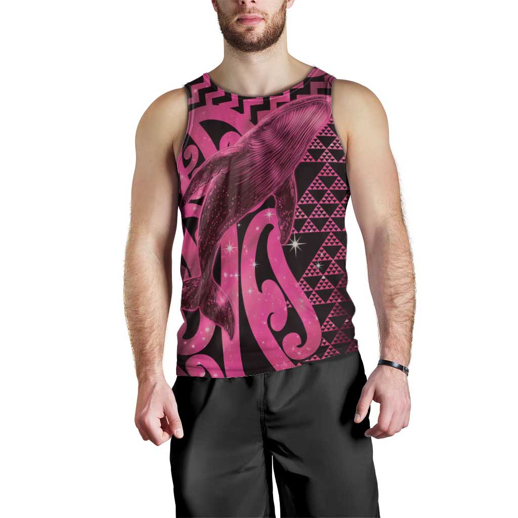 Humpback Whale Matariki New Zealand Men Tank Top NZ Maori Paikea Poutama Luxury Pink LT14 - Polynesian Pride