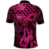 Humpback Whale Matariki New Zealand Polo Shirt NZ Maori Paikea Poutama Luxury Pink LT14 - Polynesian Pride