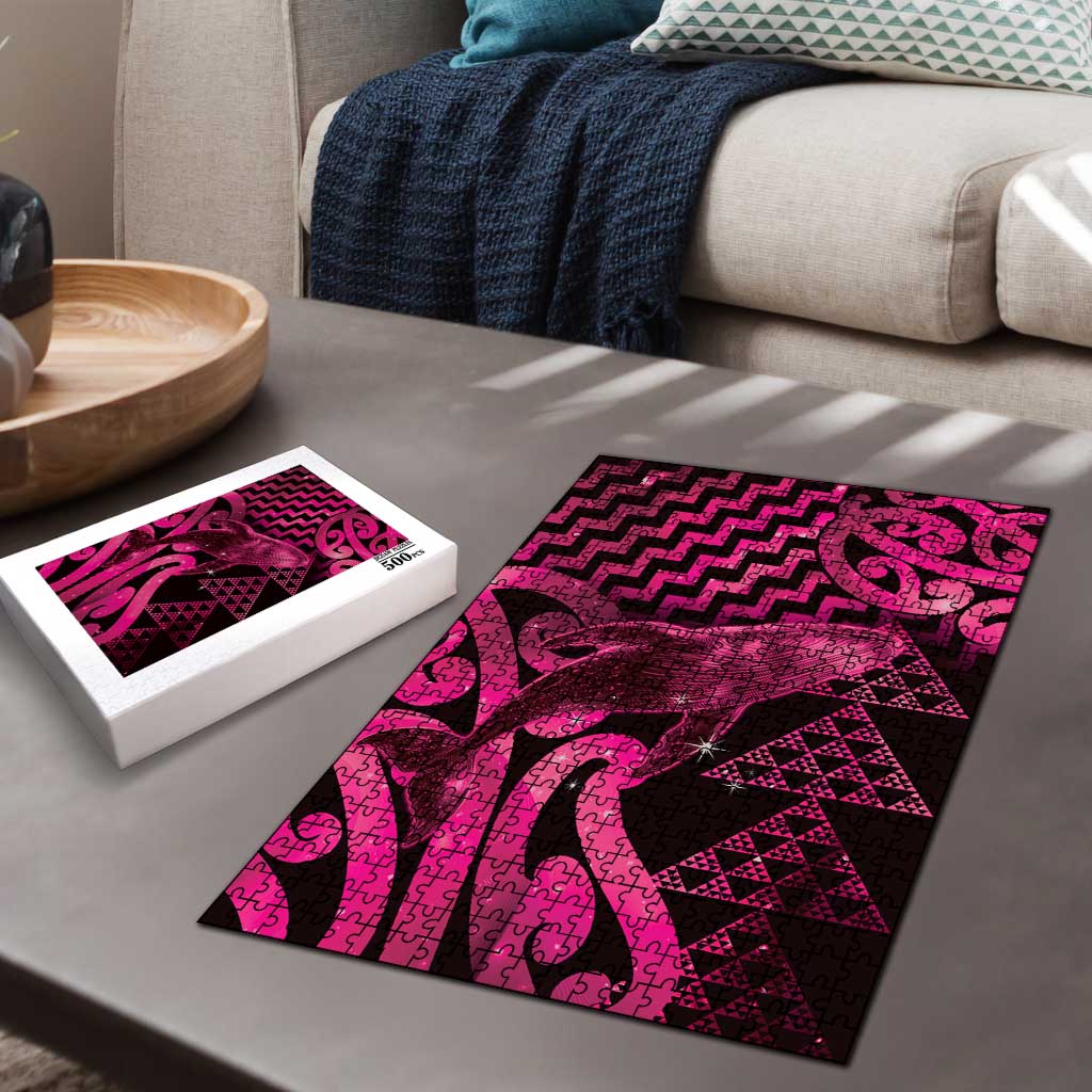 Humpback Whale Matariki New Zealand Puzzle NZ Maori Paikea Poutama Luxury Pink LT14 - Polynesian Pride