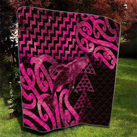 Humpback Whale Matariki New Zealand Quilt NZ Maori Paikea Poutama Luxury Pink LT14 - Polynesian Pride