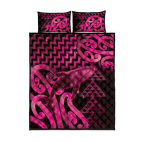Humpback Whale Matariki New Zealand Quilt Bed Set NZ Maori Paikea Poutama Luxury Pink LT14 - Polynesian Pride