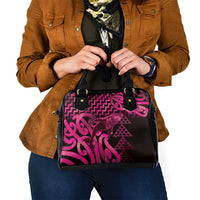 Humpback Whale Matariki New Zealand Shoulder Handbag NZ Maori Paikea Poutama Luxury Pink LT14 - Polynesian Pride