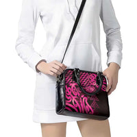Humpback Whale Matariki New Zealand Shoulder Handbag NZ Maori Paikea Poutama Luxury Pink LT14 - Polynesian Pride