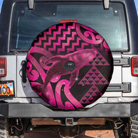 Humpback Whale Matariki New Zealand Spare Tire Cover NZ Maori Paikea Poutama Luxury Pink LT14 Pink - Polynesian Pride