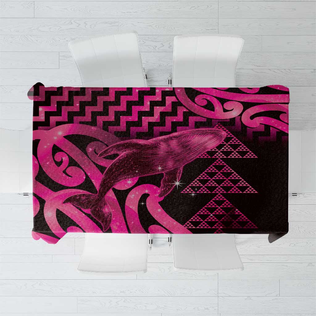 Humpback Whale Matariki New Zealand Tablecloth NZ Maori Paikea Poutama Luxury Pink