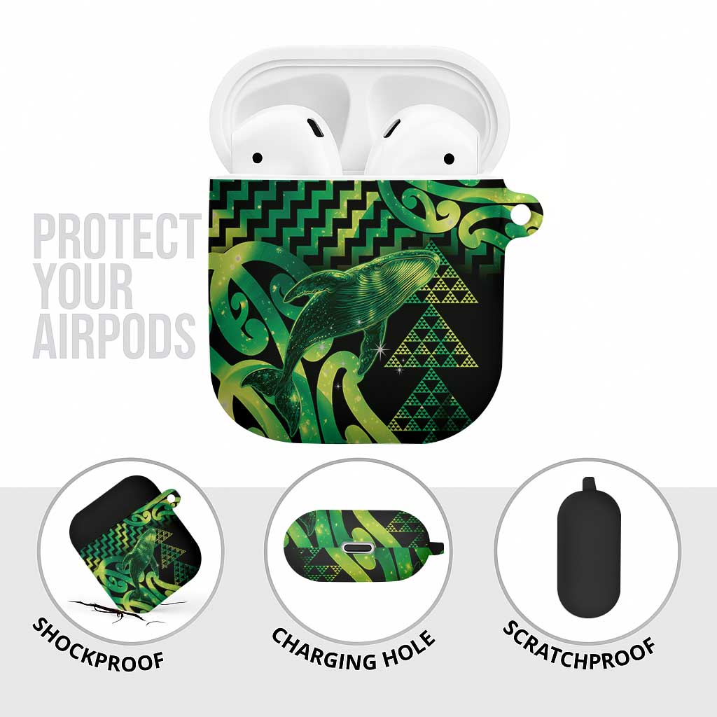 Humpback Whale Matariki New Zealand AirPods Case NZ Maori Paikea Poutama Luxury Green LT14 - Polynesian Pride