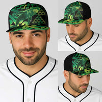 Humpback Whale Matariki New Zealand Baseball Net Cap NZ Maori Paikea Poutama Luxury Green LT14 - Polynesian Pride