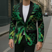 Humpback Whale Matariki New Zealand Blazer NZ Maori Paikea Poutama Luxury Green LT14 - Polynesian Pride