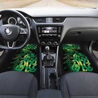 Humpback Whale Matariki New Zealand Car Mats NZ Maori Paikea Poutama Luxury Green LT14 Set 2pcs - Front Green - Polynesian Pride