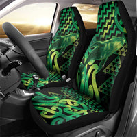 Humpback Whale Matariki New Zealand Car Seat Cover NZ Maori Paikea Poutama Luxury Green