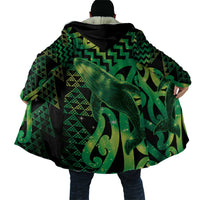 Humpback Whale Matariki New Zealand Cloak NZ Maori Paikea Poutama Luxury Green LT14 - Polynesian Pride