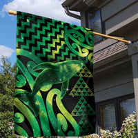 Humpback Whale Matariki New Zealand Garden Flag NZ Maori Paikea Poutama Luxury Green LT14 - Polynesian Pride