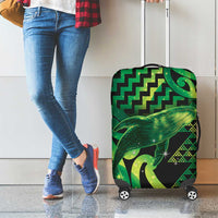 Humpback Whale Matariki New Zealand Luggage Cover NZ Maori Paikea Poutama Luxury Green
