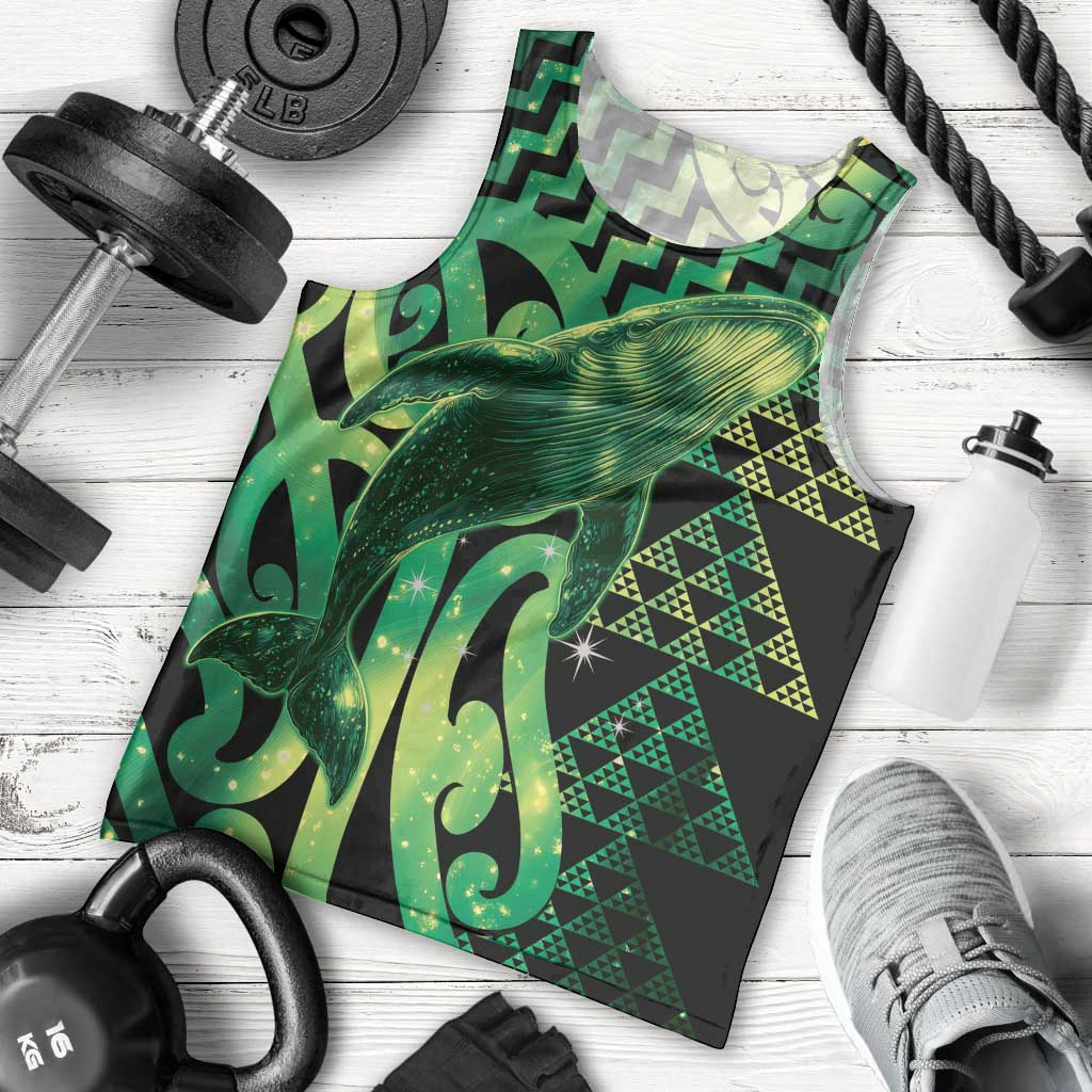 Humpback Whale Matariki New Zealand Men Tank Top NZ Maori Paikea Poutama Luxury Green LT14 - Polynesian Pride