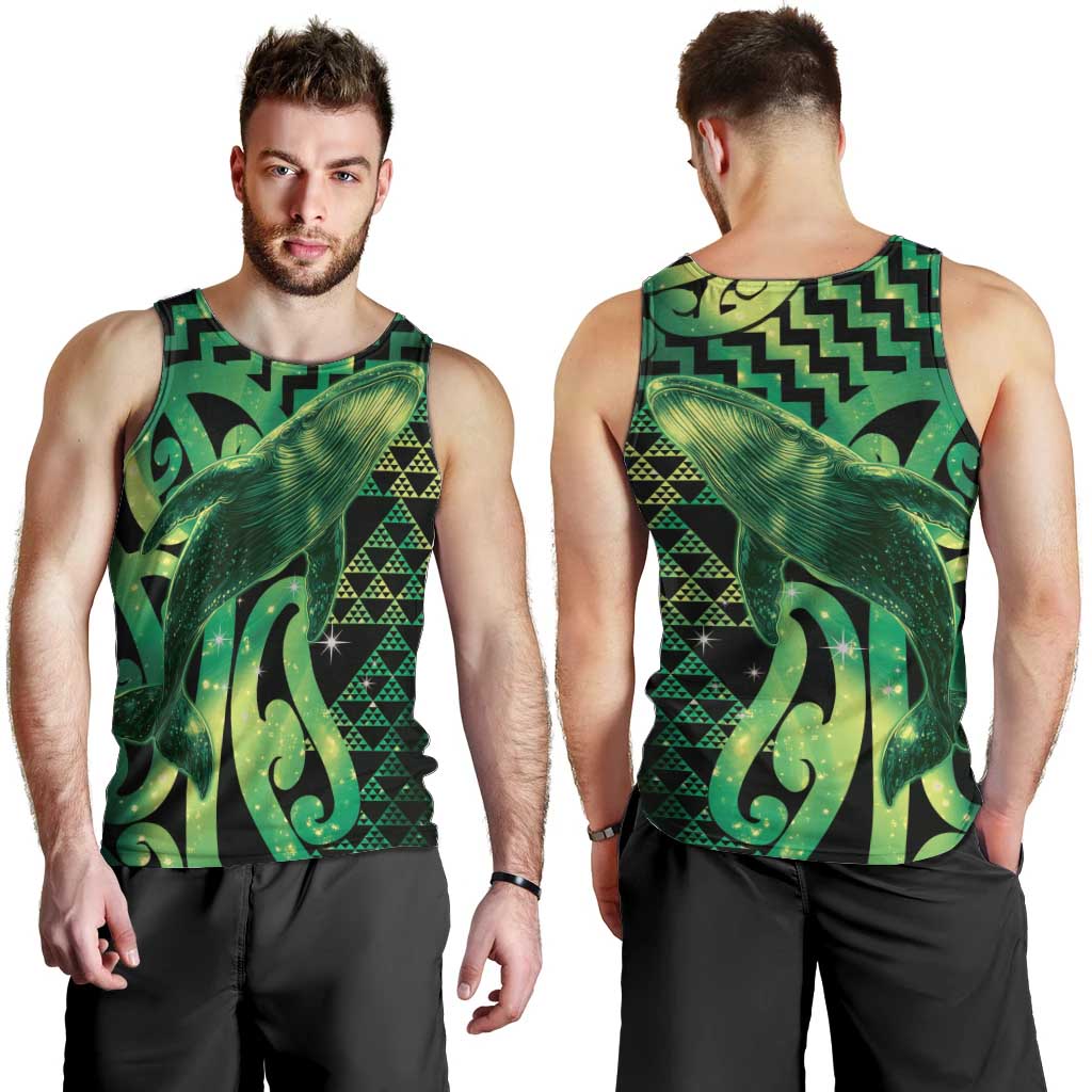 Humpback Whale Matariki New Zealand Men Tank Top NZ Maori Paikea Poutama Luxury Green LT14 - Polynesian Pride
