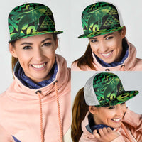 Humpback Whale Matariki New Zealand Mesh Trucker Cap NZ Maori Paikea Poutama Luxury Green LT14 - Polynesian Pride