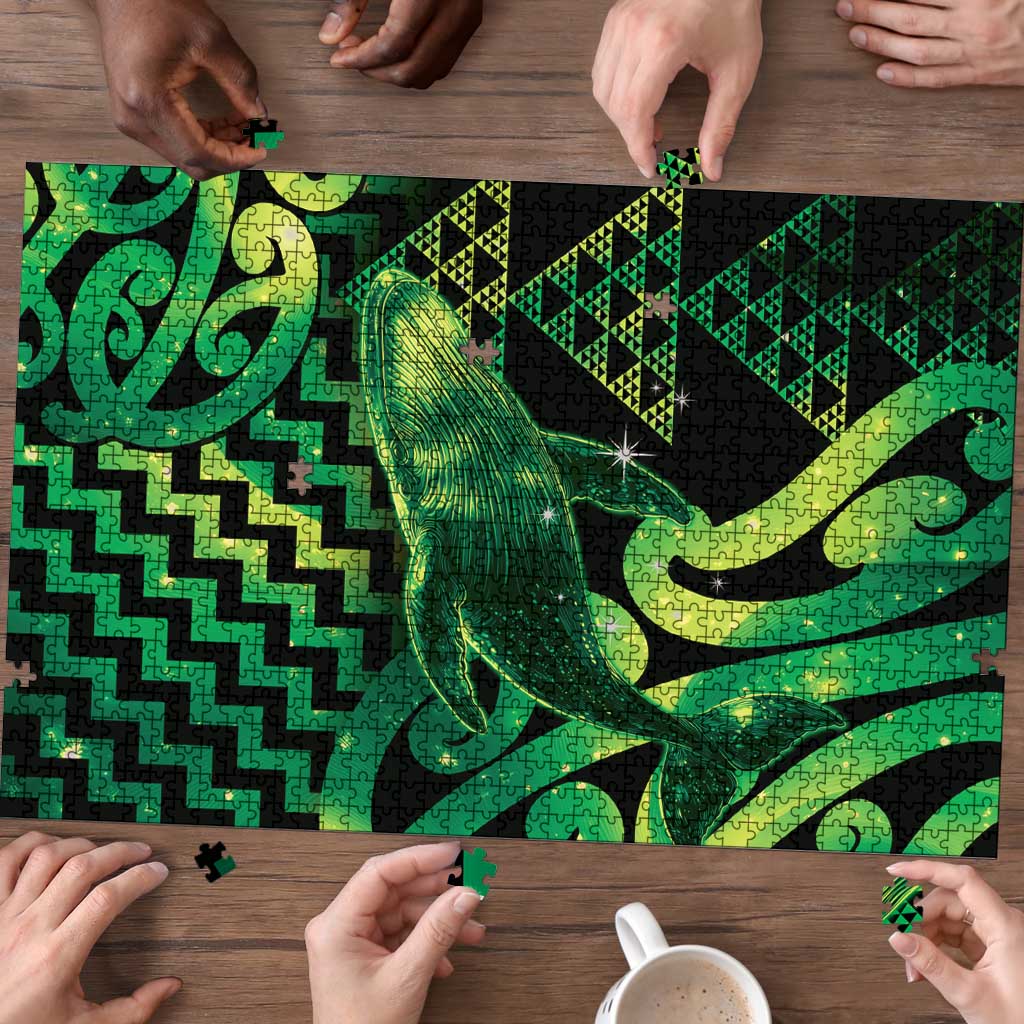 Humpback Whale Matariki New Zealand Puzzle NZ Maori Paikea Poutama Luxury Green LT14 - Polynesian Pride
