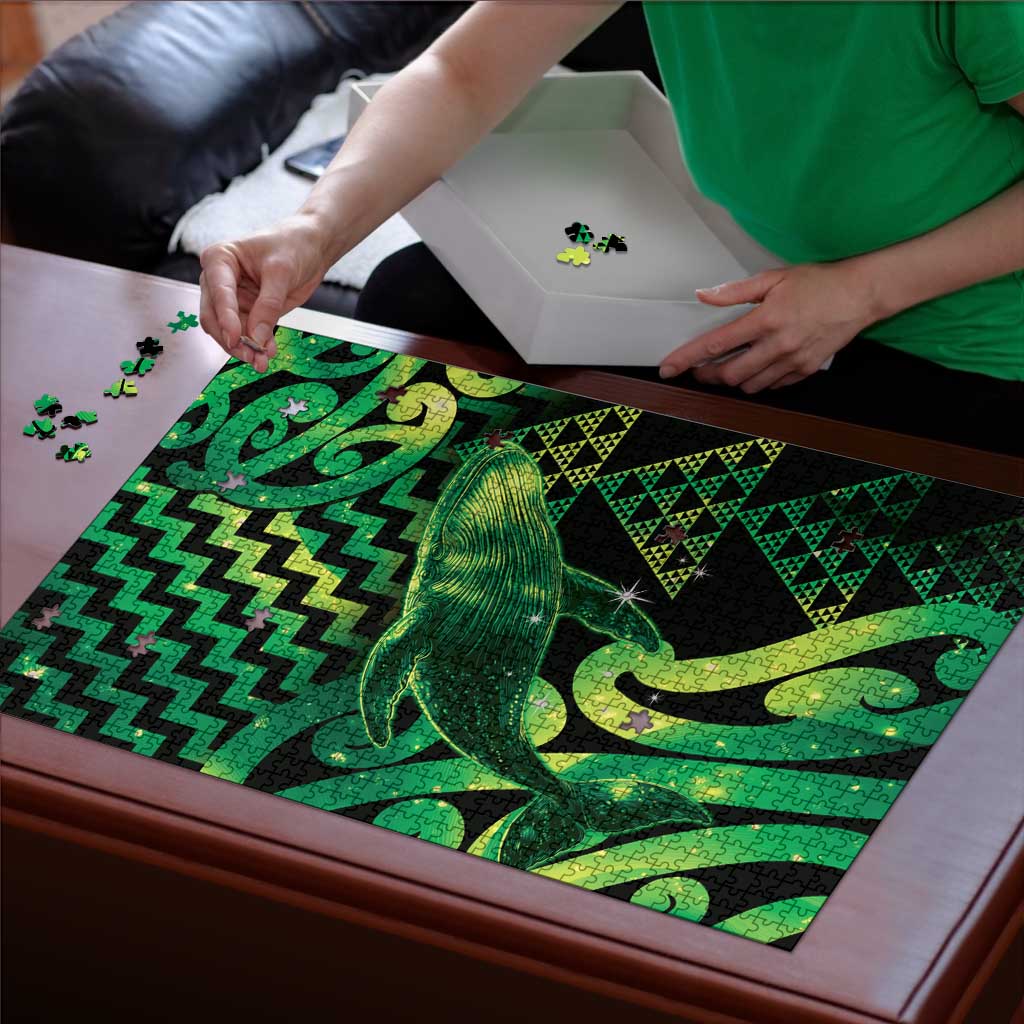 Humpback Whale Matariki New Zealand Puzzle NZ Maori Paikea Poutama Luxury Green LT14 - Polynesian Pride