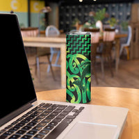 Humpback Whale Matariki New Zealand Skinny Tumbler NZ Maori Paikea Poutama Luxury Green LT14 - Polynesian Pride