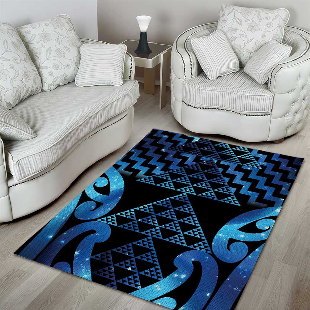 Taniko Motifs Matariki New Zealand Area Rug NZ Niho Taniwha Poutama