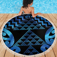 Taniko Motifs Matariki New Zealand Beach Blanket NZ Niho Taniwha Poutama