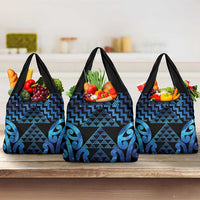 Taniko Motifs Matariki New Zealand Grocery Bag NZ Niho Taniwha Poutama