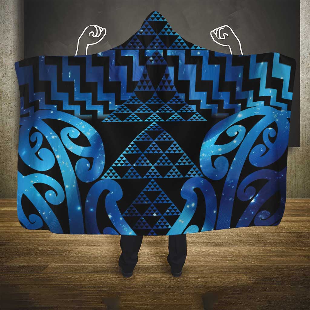 Taniko Motifs Matariki New Zealand Hooded Blanket NZ Niho Taniwha Poutama LT14 - Polynesian Pride