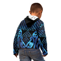 Taniko Motifs Matariki New Zealand Kid Hoodie NZ Niho Taniwha Poutama LT14 - Polynesian Pride