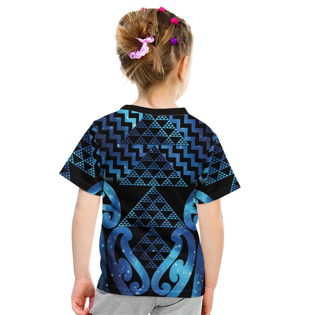 Taniko Motifs Matariki New Zealand Kid T Shirt NZ Niho Taniwha Poutama LT14 - Polynesian Pride