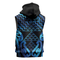 Taniko Motifs Matariki New Zealand Sleeveless Hoodie NZ Niho Taniwha Poutama LT14 - Polynesian Pride