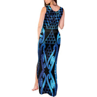 Taniko Motifs Matariki New Zealand Tank Maxi Dress NZ Niho Taniwha Poutama LT14 - Polynesian Pride