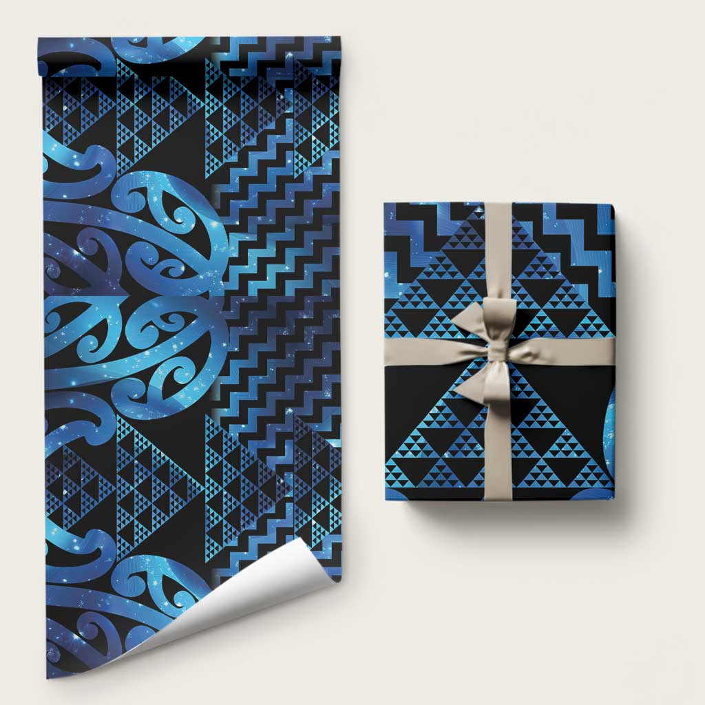 Taniko Motifs Matariki New Zealand Wrapping Paper NZ Niho Taniwha Poutama