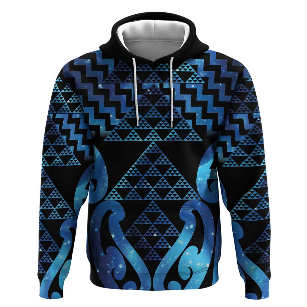 Taniko Motifs Matariki New Zealand Zip Hoodie NZ Niho Taniwha Poutama LT14 Pullover Hoodie Blue - Polynesian Pride