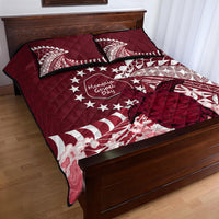 Cook Islands Mangaia Gospel Day Quilt Bed Set Polynesian Art With Sea Turtle