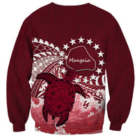 Cook Islands Mangaia Gospel Day Sweatshirt Polynesian Art With Sea Turtle
