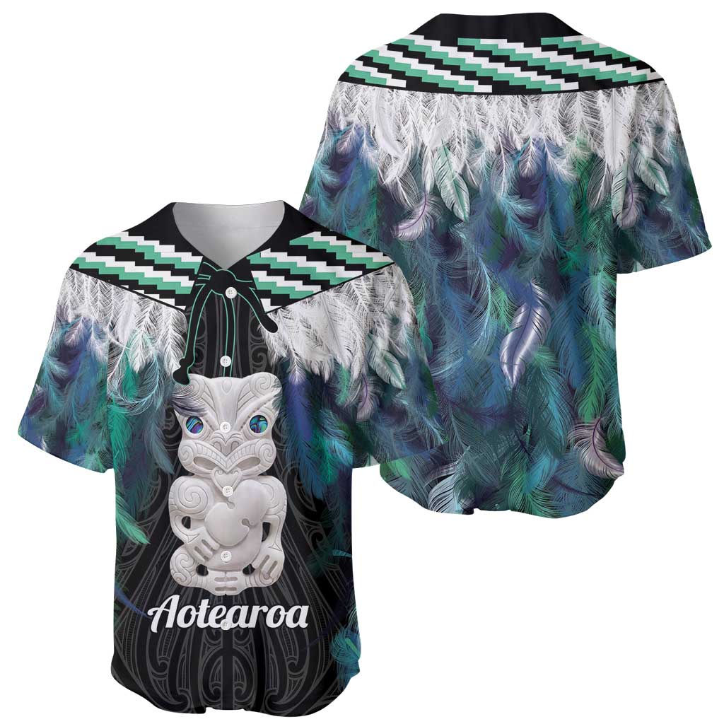 Aotearoa Korowai Motif Baseball Jersey Hei Tiki Poutama Maori Pattern LT14 - Polynesian Pride
