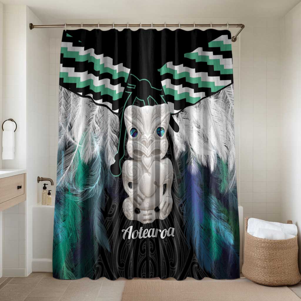 Aotearoa Korowai Motif Bathroom Set Hei Tiki Poutama Maori Pattern - Polynesian Pride