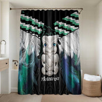 Aotearoa Korowai Motif Bathroom Set Hei Tiki Poutama Maori Pattern - Polynesian Pride