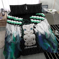 Aotearoa Korowai Motif Bedding Set Hei Tiki Poutama Maori Pattern